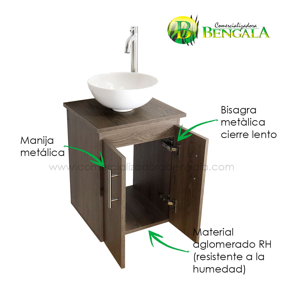 Combo mueble para baño MINI Flotante 38X35 cm – COMERCIALIZADORA